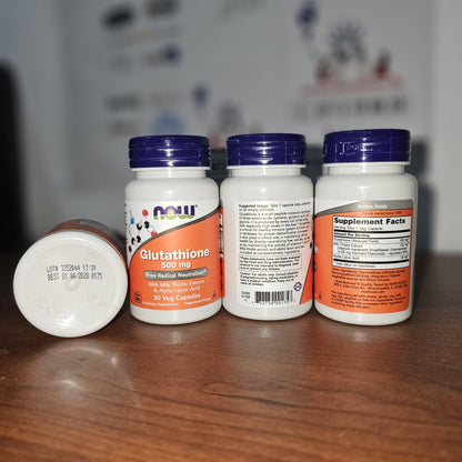 NOW Foods Glutathione 500 mg Veg Capsules