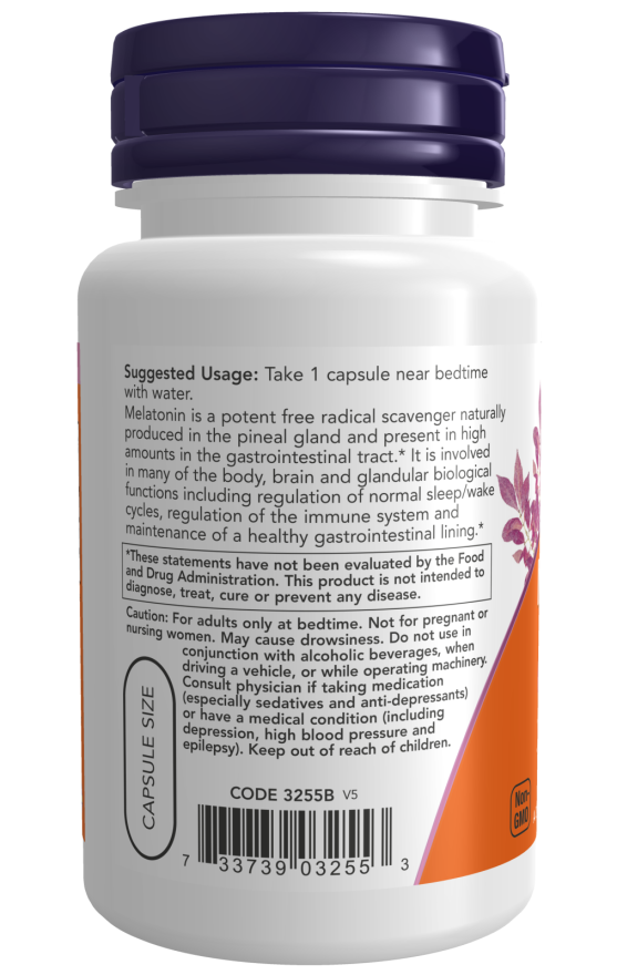 NOW Melatonin 3mg Veg Capsules