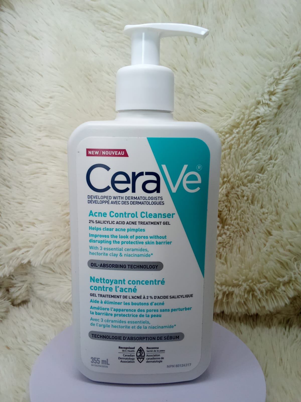 CeraVe Acne Control Cleanser – 2% Salicylic Acid