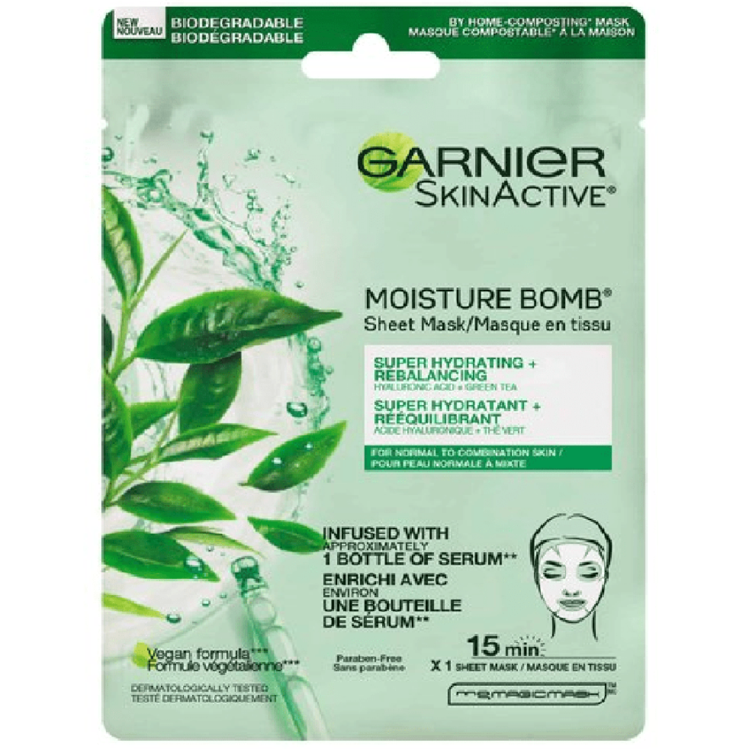 Garnier Moisture Bomb Green Tea Sheet Mask