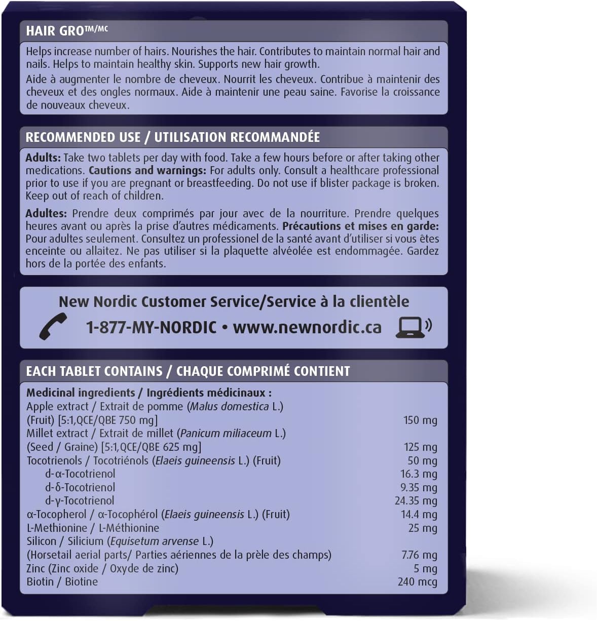 New Nordic Hair GRO Hair Growth Supplement – 60 Tablets