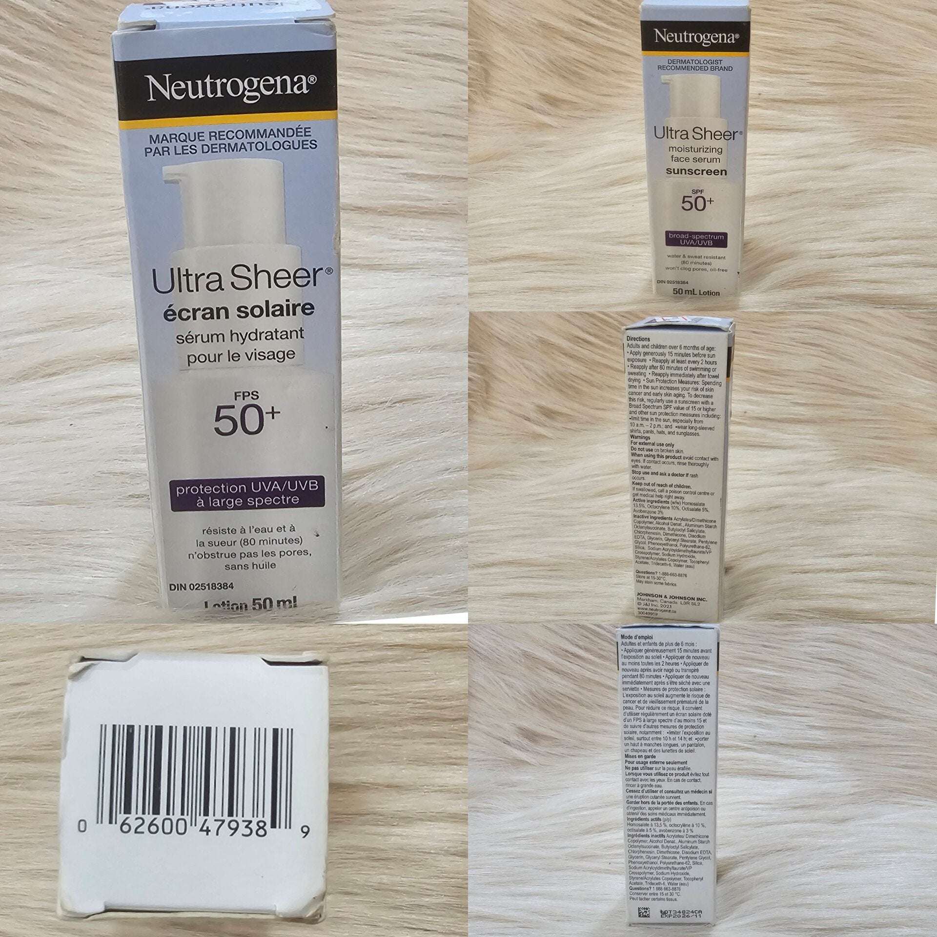 Neutrogena Ultra Sheer Moisturizing Face Serum Sunscreen SPF 50+