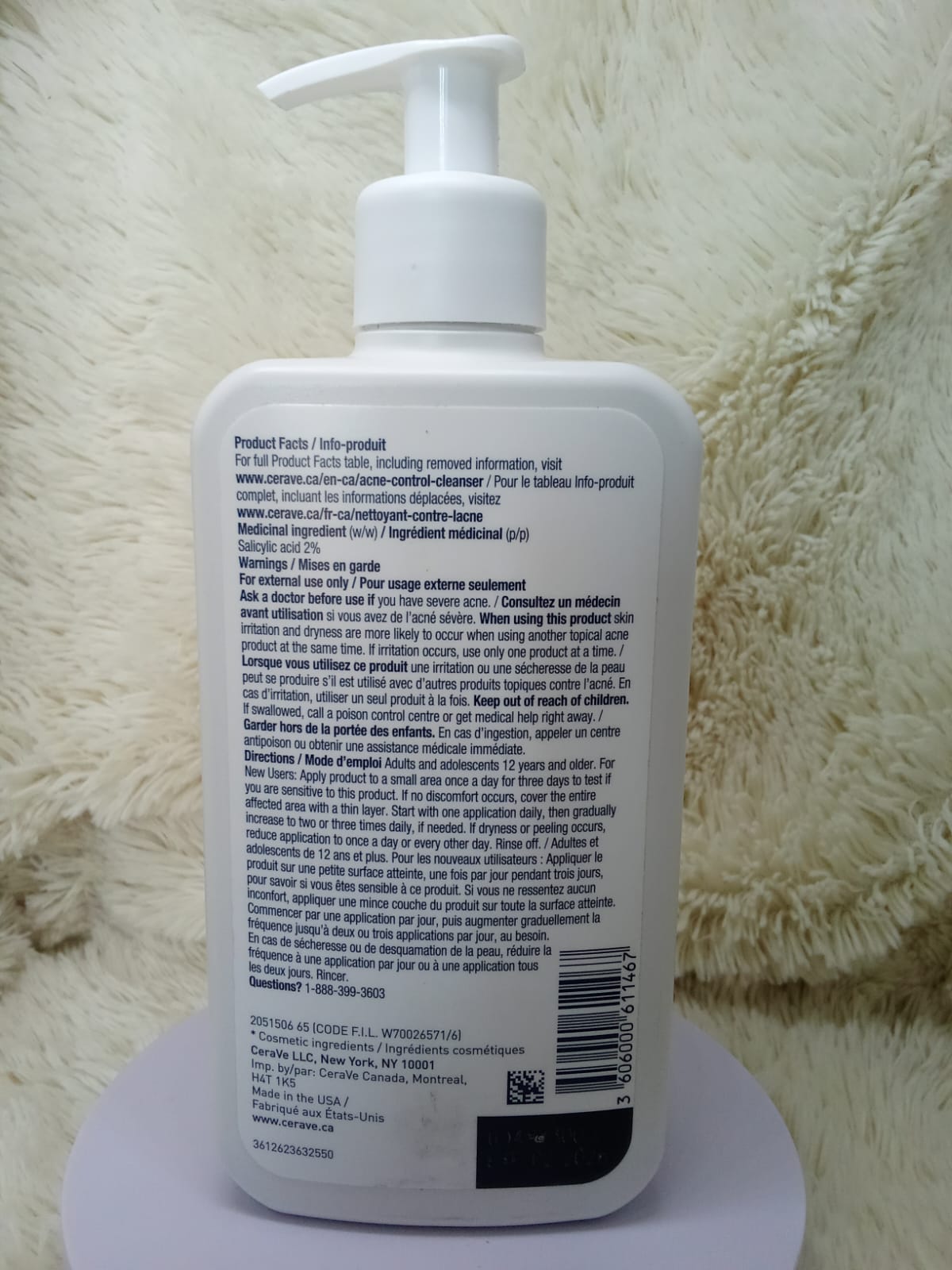 CeraVe Acne Control Cleanser – 2% Salicylic Acid