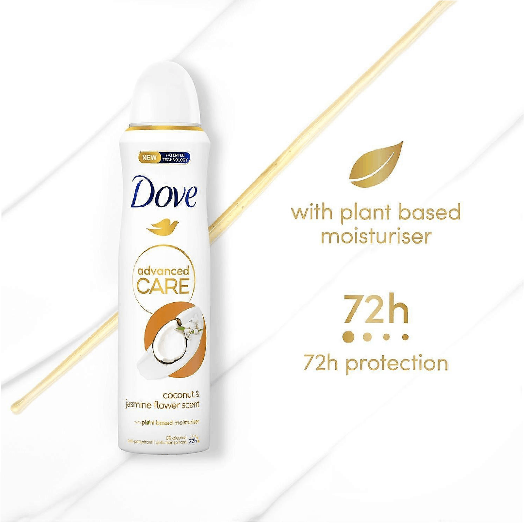 Dove Advanced Care Coconut & Jasmine 72H Anti-Perspirant Spray 200ml