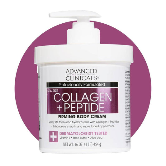Advanced Clinicals Collagen + Peptide Firming Body Cream 454g
