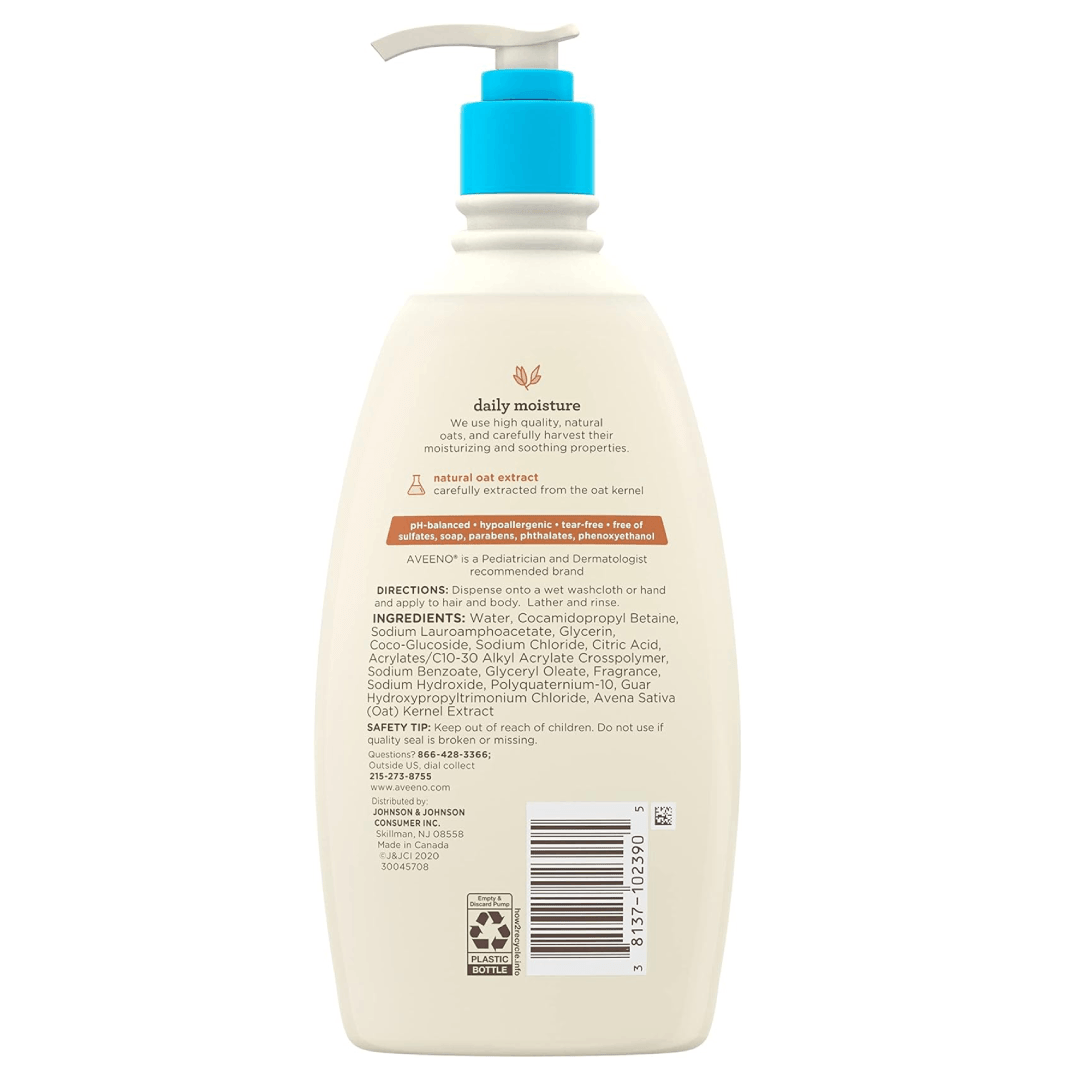 Aveeno Baby Wash &amp; Shampoo 532ml Gentle Daily Care