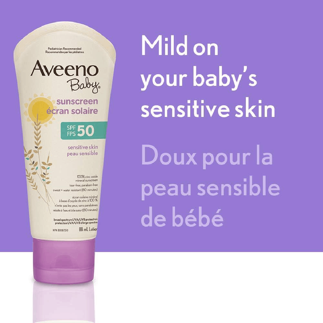 Aveeno Baby Mineral Sunscreen Lotion SPF 50 (88ml)