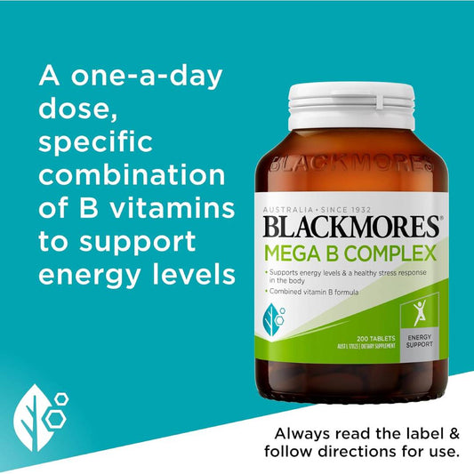 Blackmores Mega B Complex 200 Tablets