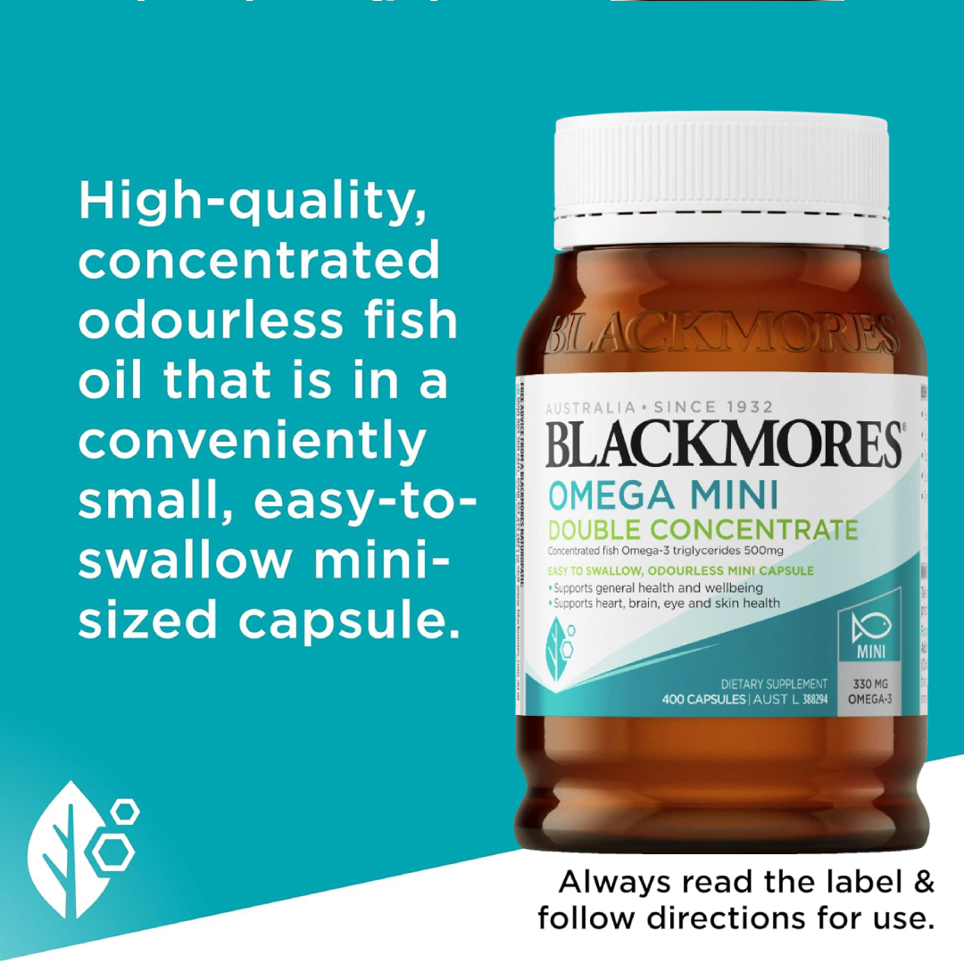 Blackmores Omega Mini Double Concentrate 400 Capsules