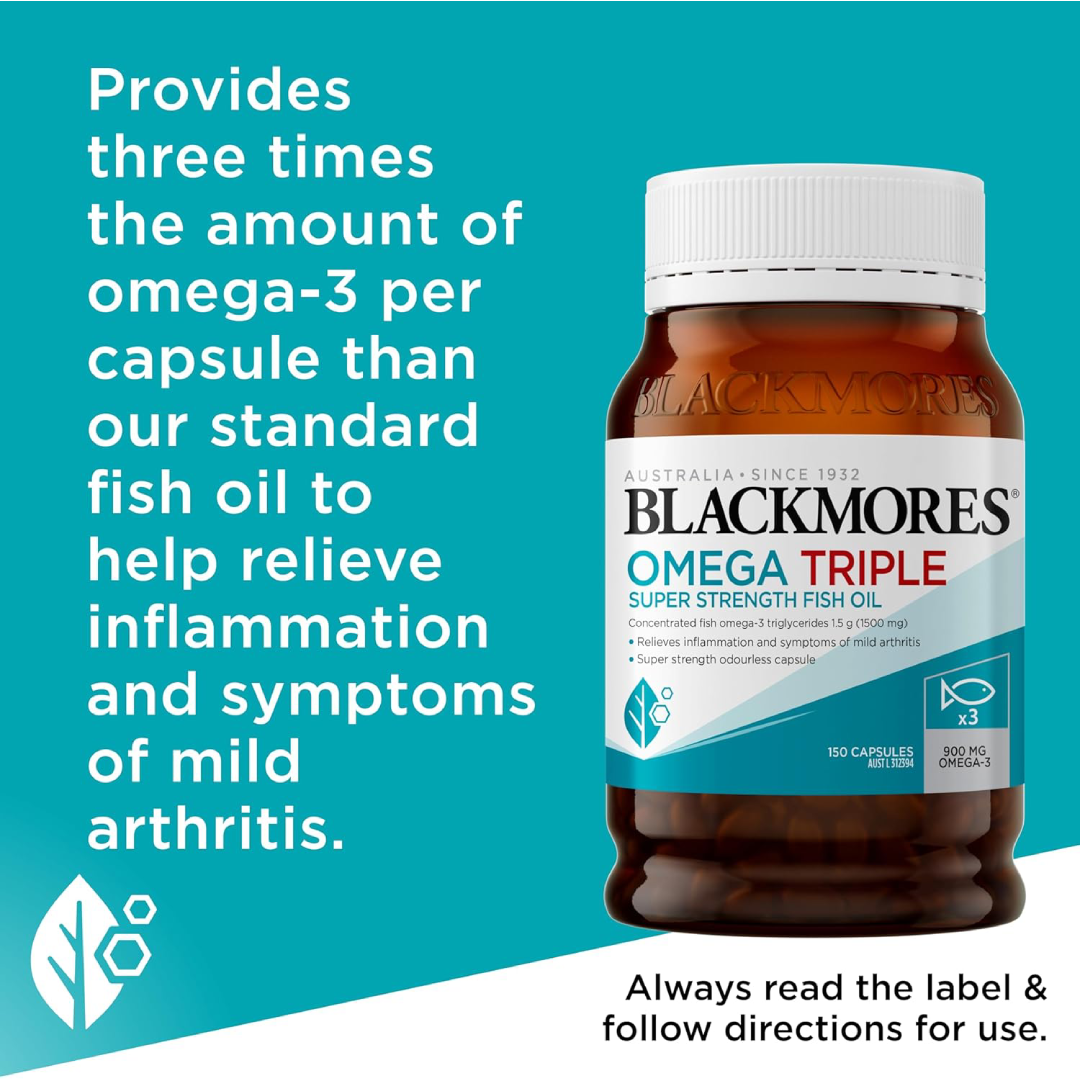 Blackmores Omega Triple Super Strength Fish Oil (150 Capsules)