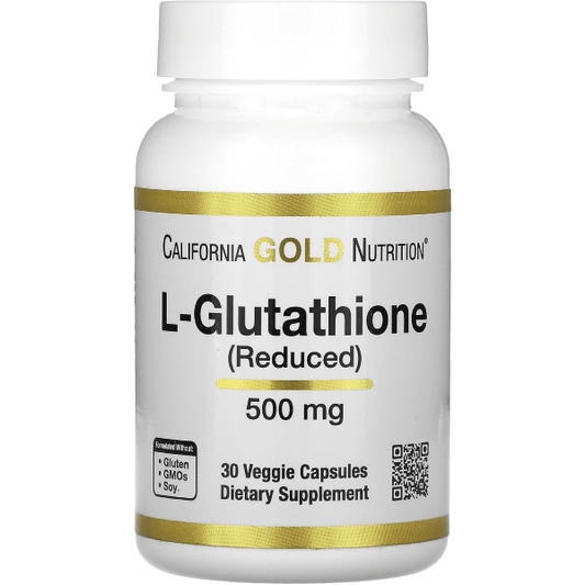 California Gold Nutrition L-Glutathione 500mg - 30 Veggie Capsules
