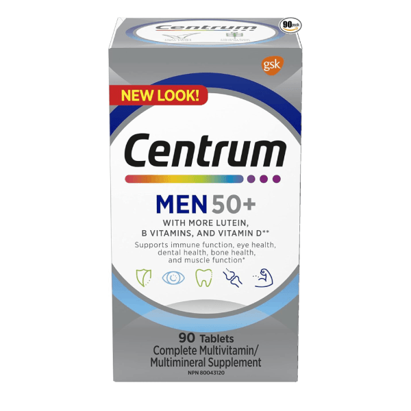 Centrum Men 50+ Multivitamins – 90 Tablets