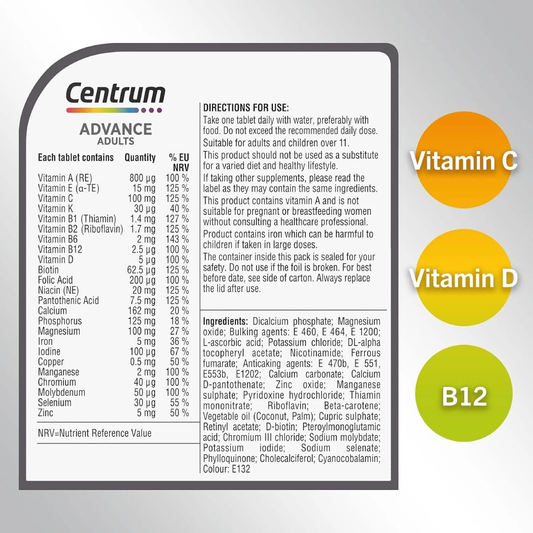 Centrum Advance Multivitamin & Mineral – 30 Tablets
