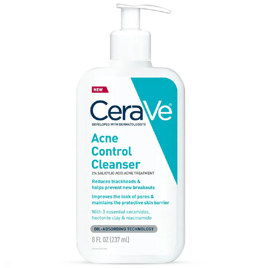 CeraVe Acne Control Cleanser – 2% Salicylic Acid