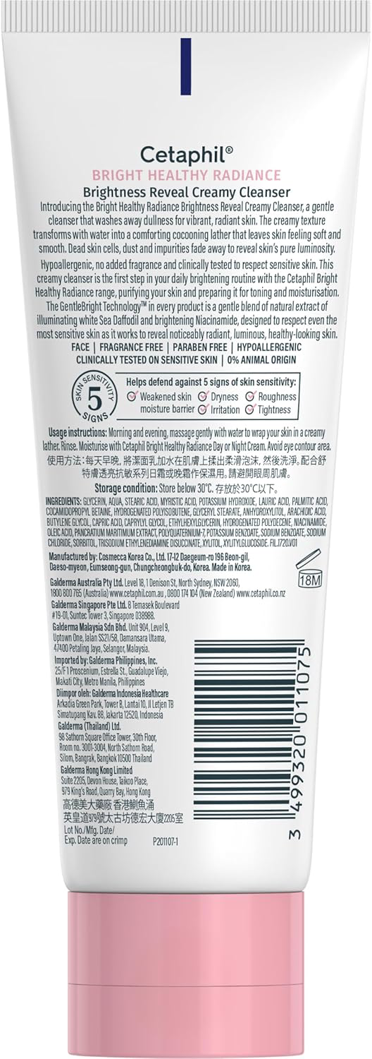 Cetaphil Bright Healthy Radiance Reveal Creamy Cleanser 100g