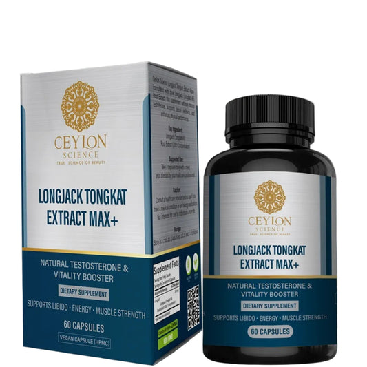 Ceylon Science Longjack Tongkat Extract Max+ 60 Veg Capsules