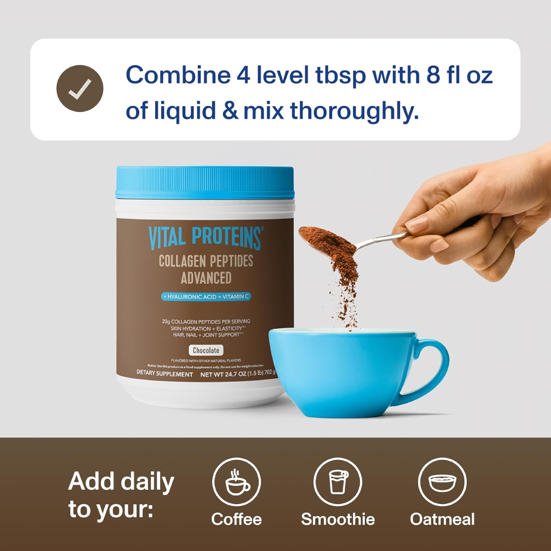 Chocolate Collagen Peptides Advanced (1.5lb / 702g)