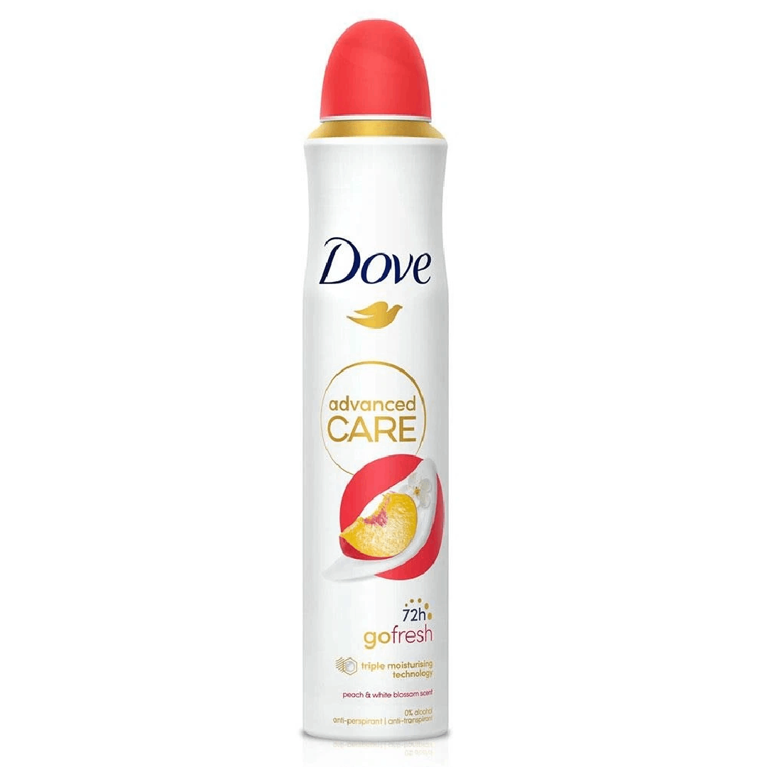 Dove Advanced Care Go Fresh Peach & White Blossom Antiperspirant Spray 200ml