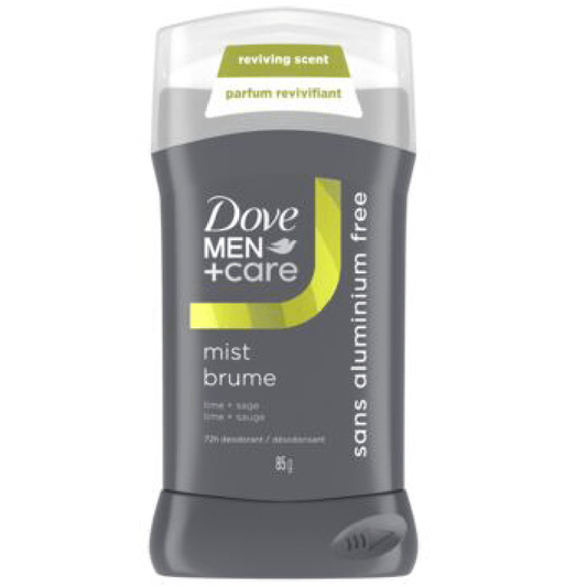 Dove Men+Care Mist Lime + Sage Aluminum-Free Deodorant Stick 85g