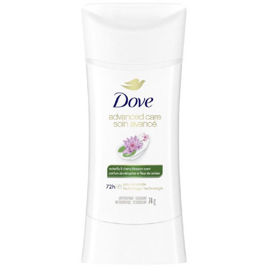 Dove Advanced Care Antiperspirant Stick – Waterlily & Cherry Blossom 74g