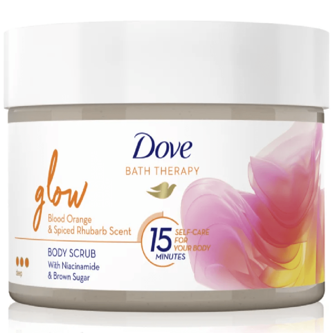 Dove Glow Blood Orange & Spiced Rhubarb Body Scrub 295ml