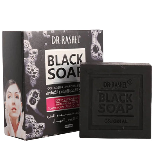 Dr.Rashel Black Soap Collagen & Charcoal 100g
