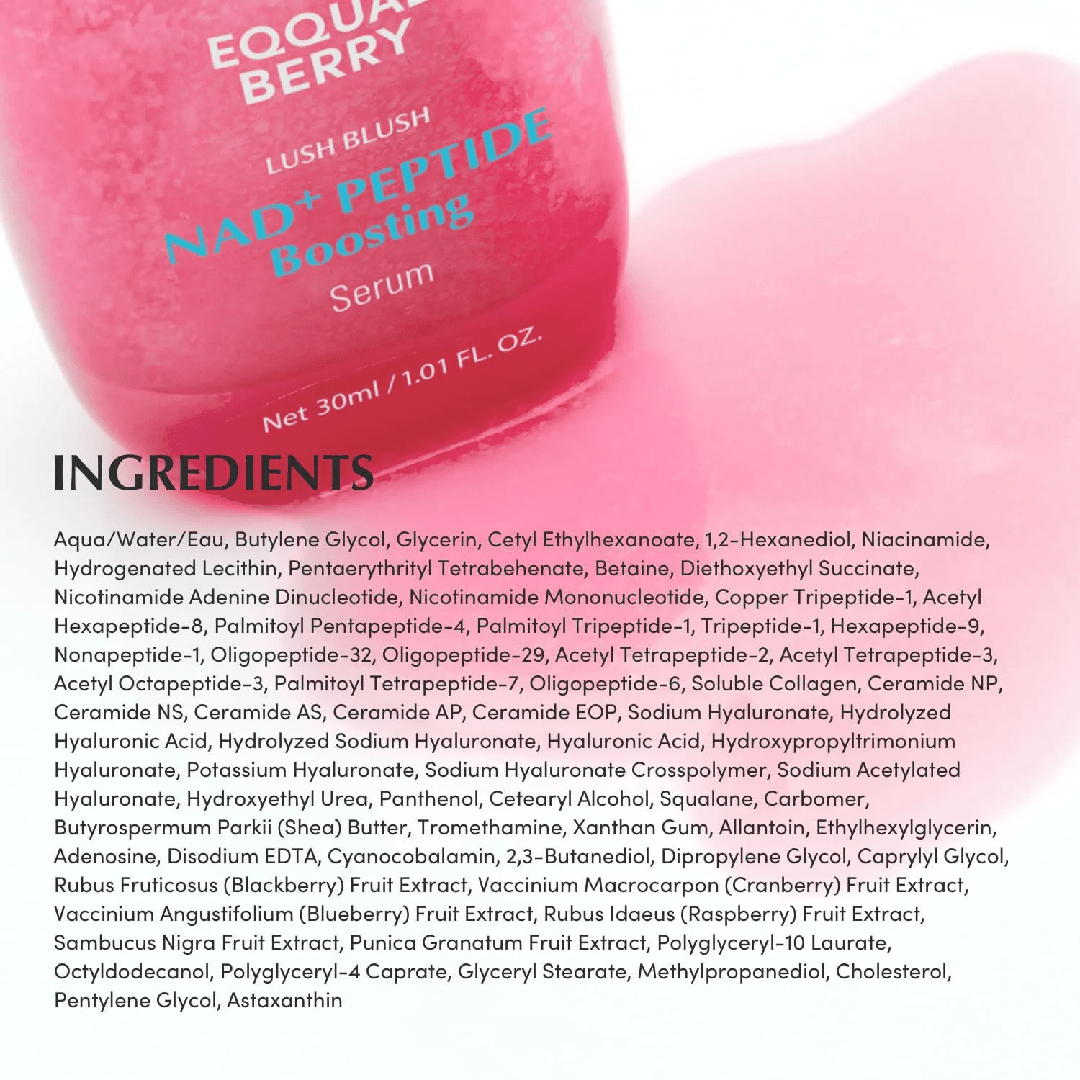 Eqqual Berry Lush Blush NAD+ Peptide Serum 30ml