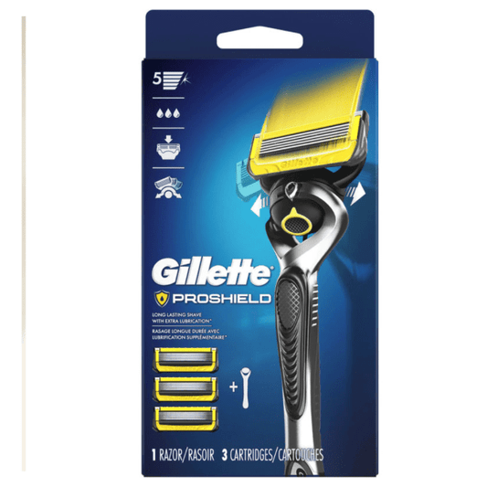 Gillette ProShield Men's Razor Handle + 3 Blade Refill