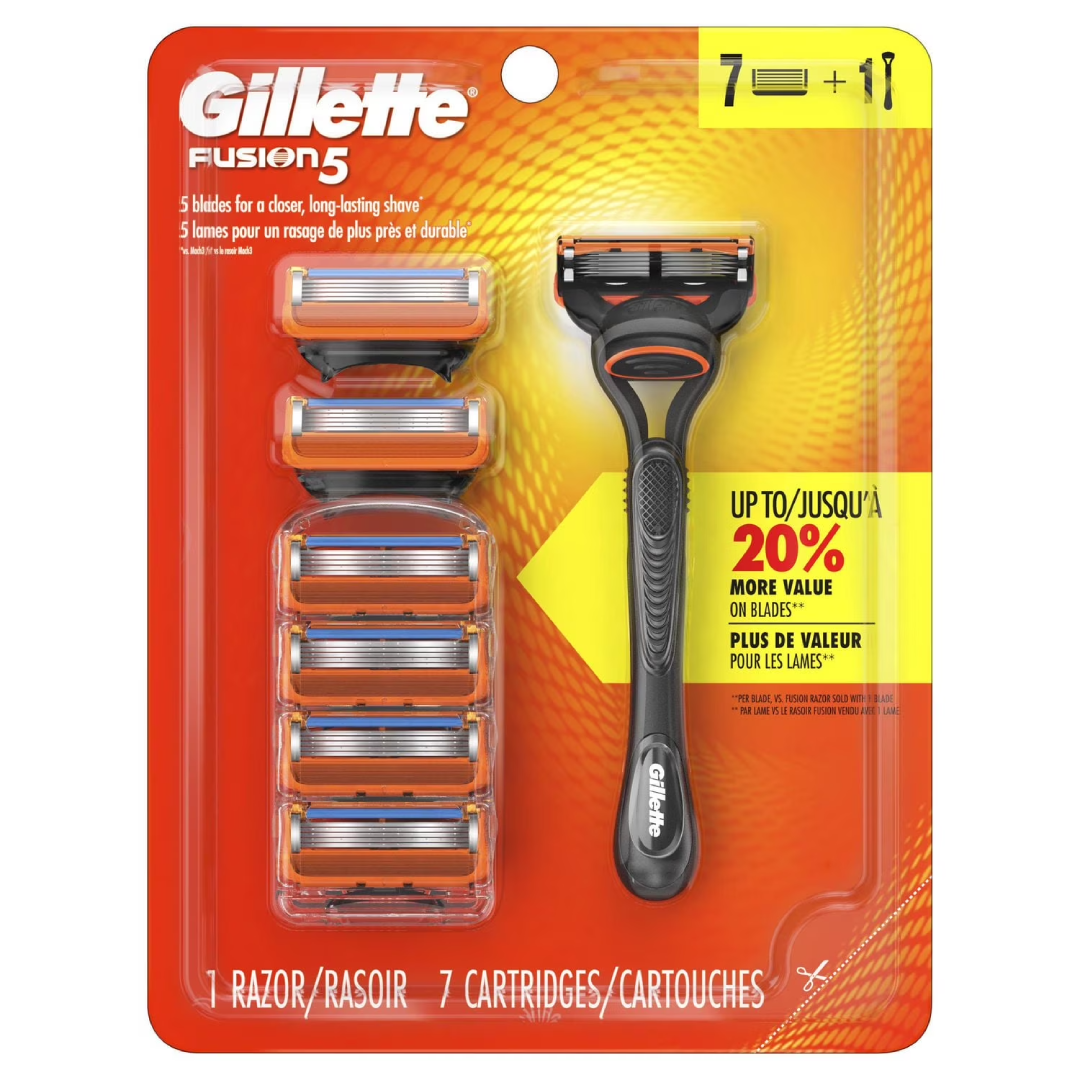 Gillette Fusion5 Shaving Razor for Men – Handle + 7 Refills
