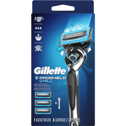 Gillette ProShield Chill Razor Set + 3 Refills