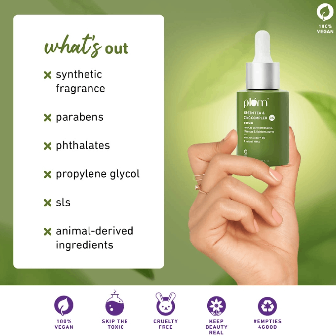 Plum Green Tea & Zinc Complex 3% Serum (30ml)