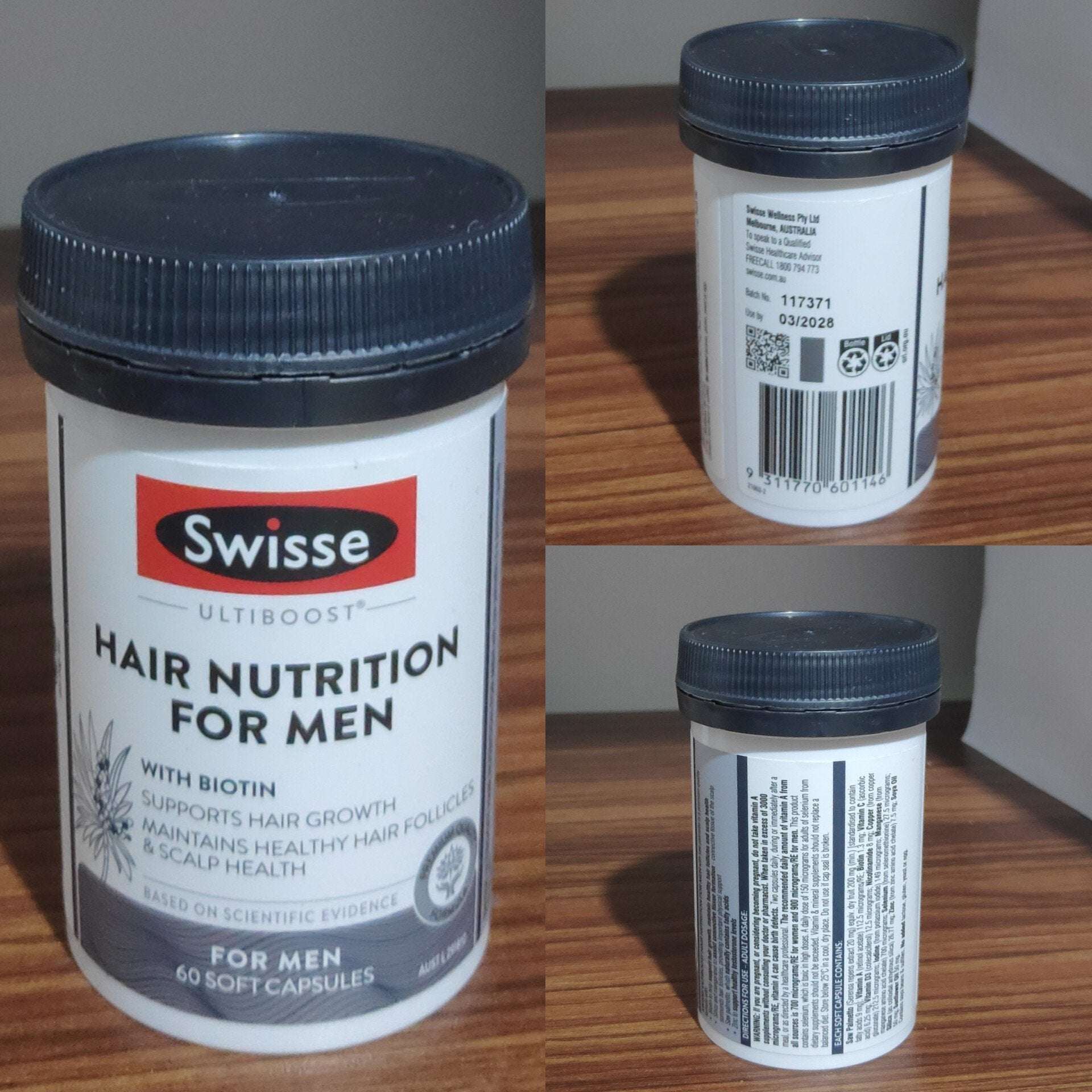 Swisse Ultiboost Hair Nutrition for Men – 60 Capsules
