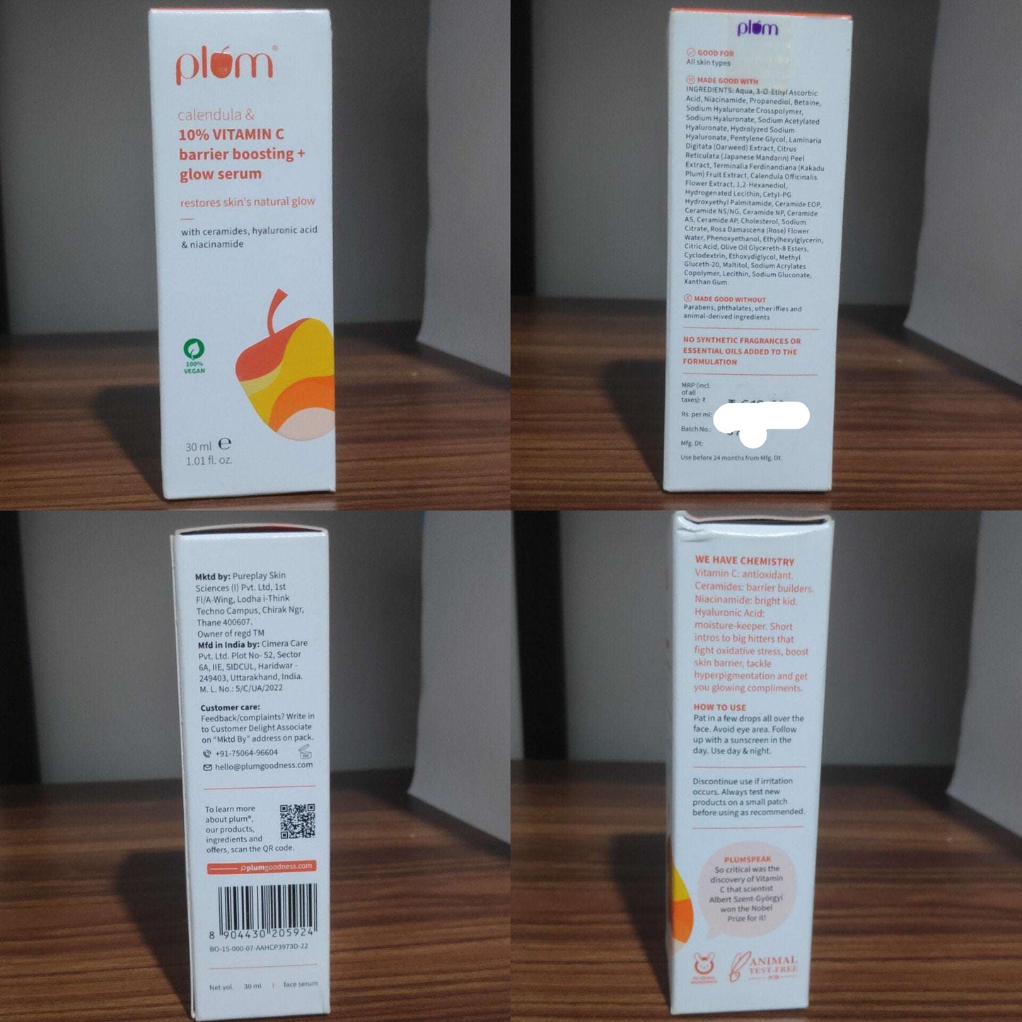 Plum 10% Vitamin C & Calendula Glow Serum (30ml)