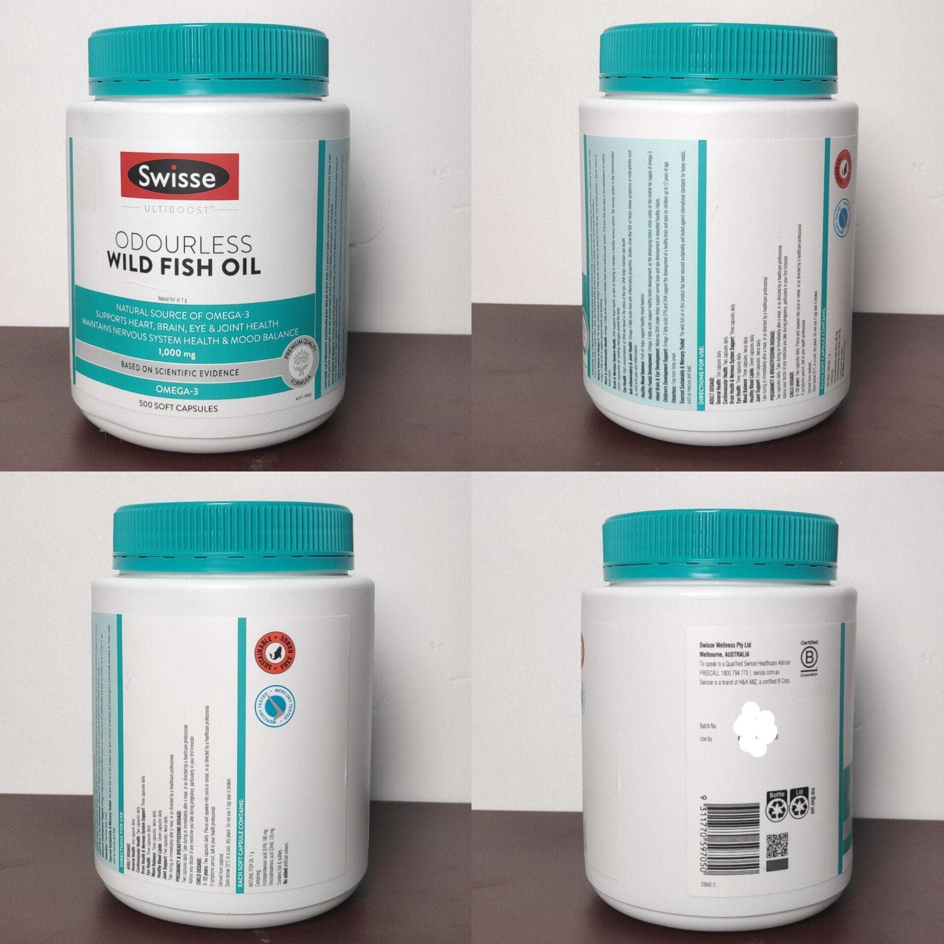 Swisse Odourless High Strength Wild Fish Oil 1500mg