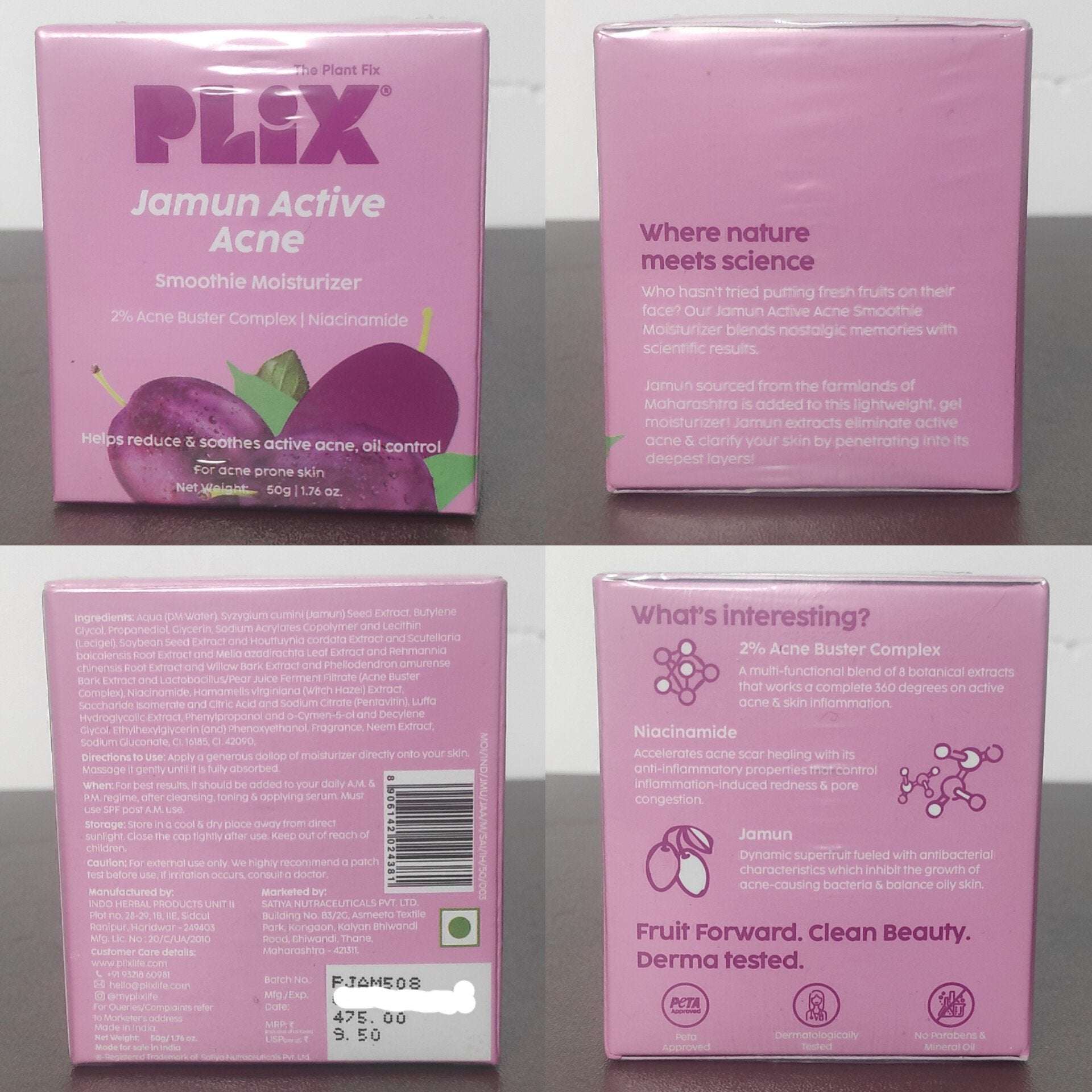 Plix Jamun Active Acne Moisturizer 50g