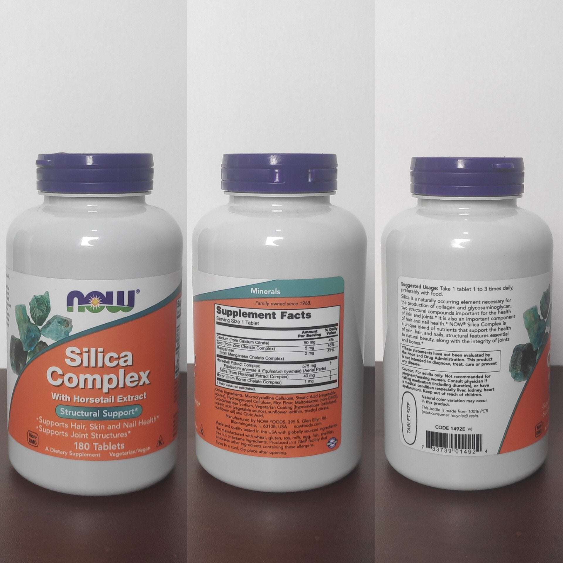 NOW Foods Silica Complex with Horsetail Extract – 180 Tablets