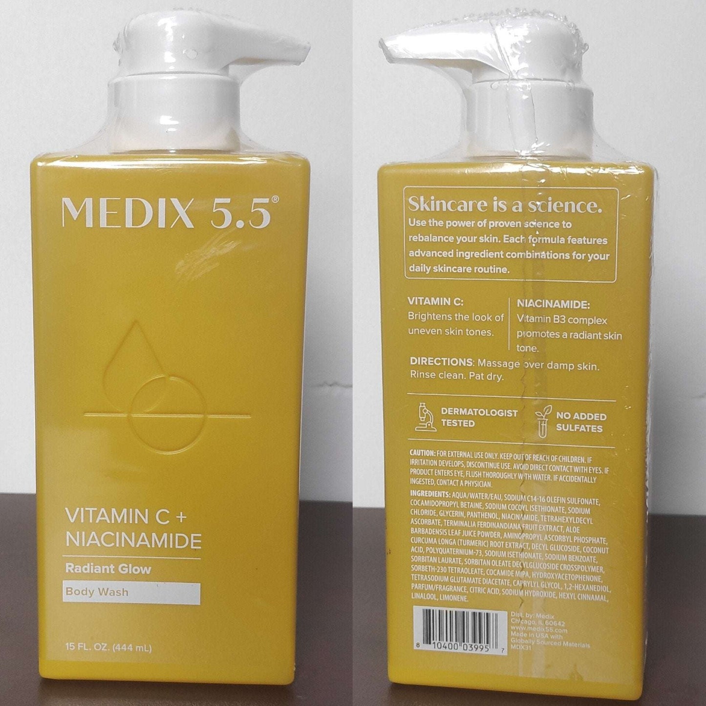 MEDIX 5.5 Vitamin C + Niacinamide Radiant Glow Body Wash 444ml