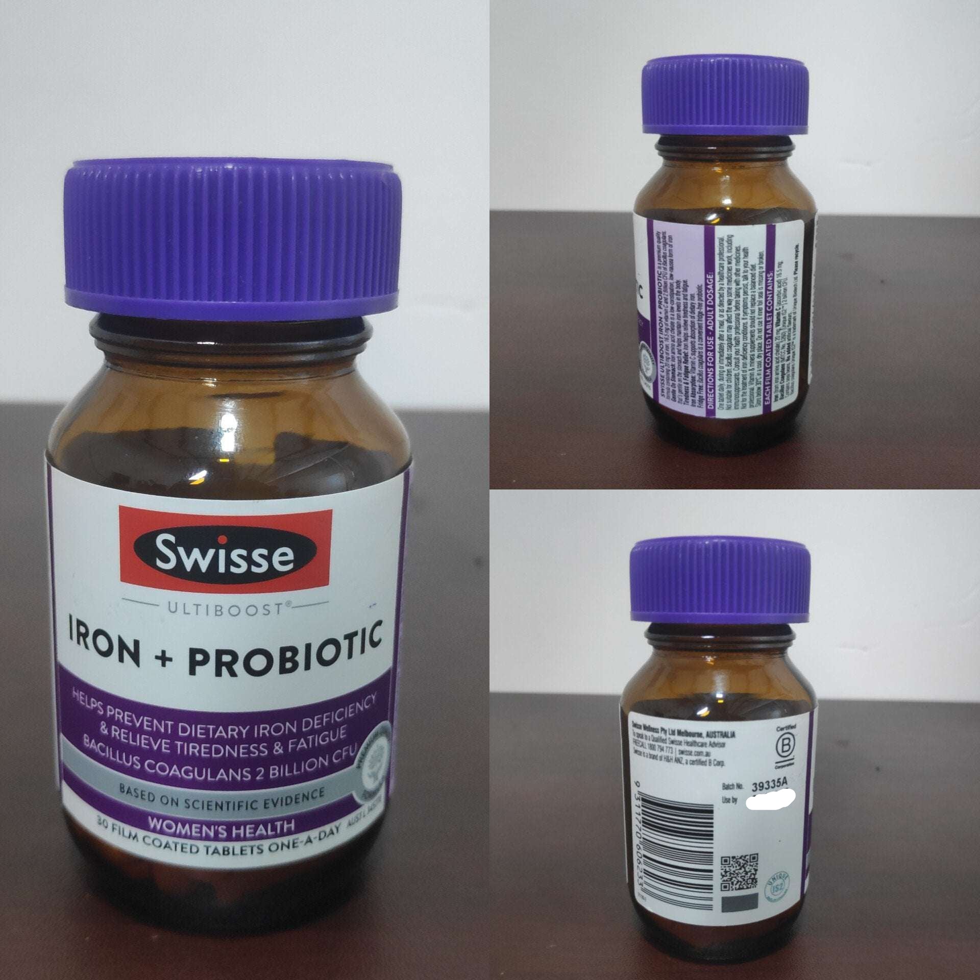 Swisse Ultiboost Iron + Probiotic 30 Tablets