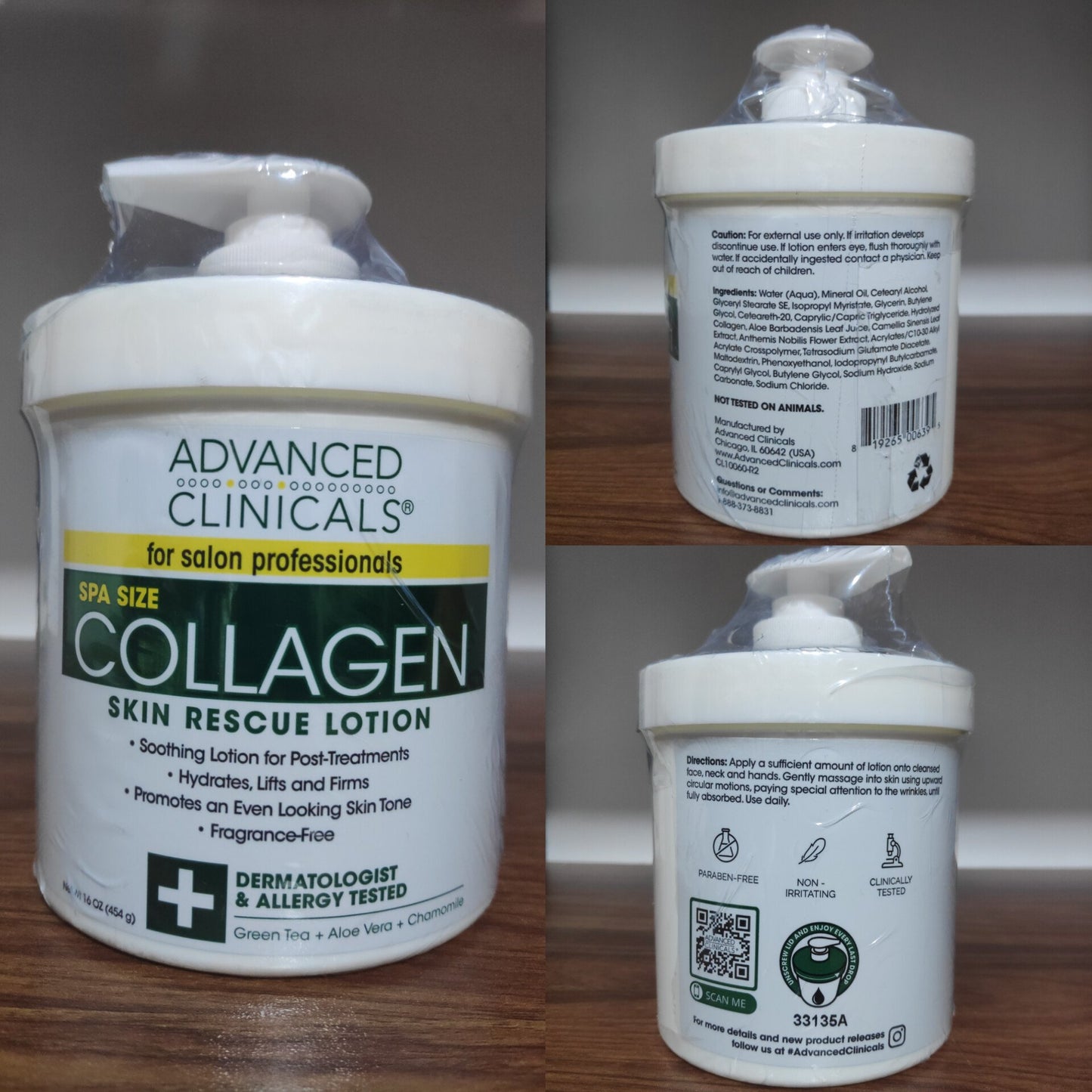 Advanced Clinicals Collagen Skin Rescue Lotion