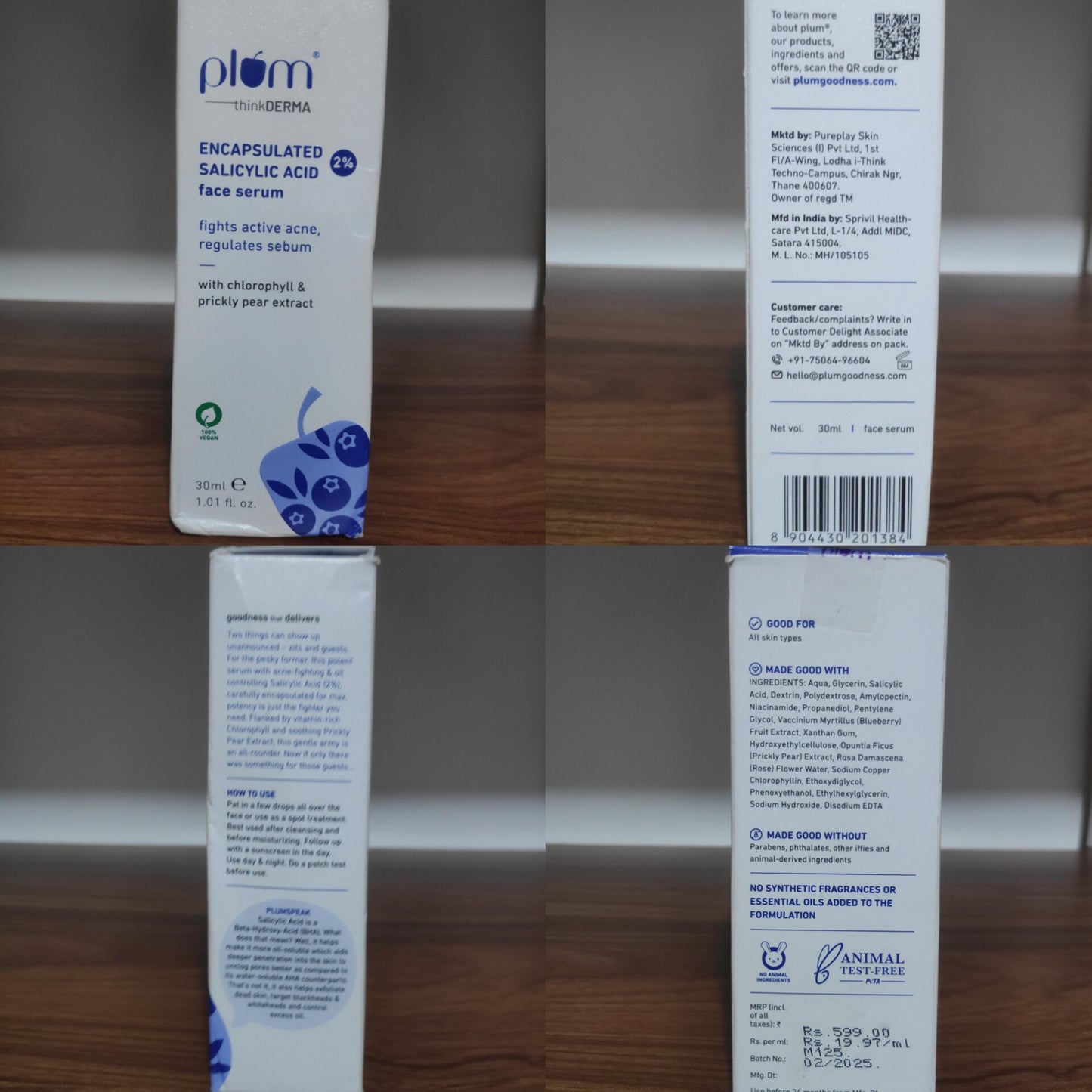 Plum 2% Encapsulated Salicylic Acid Face Serum (30ml)