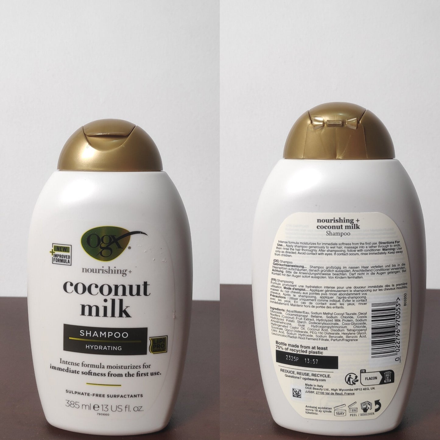 OGX Coconut Milk Hydrating Shampoo &amp; Conditioner Set 385ml