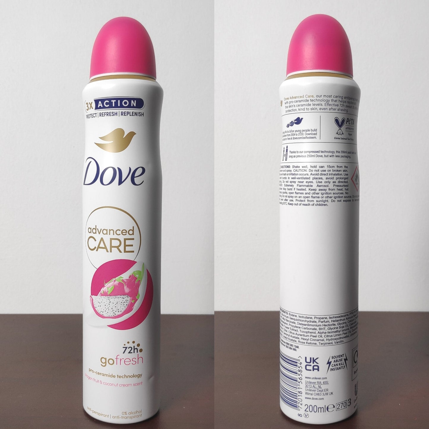 Dove Advanced Care Go Fresh Dragon Fruit & Coconut Cream Antiperspirant Spray (200 ml)