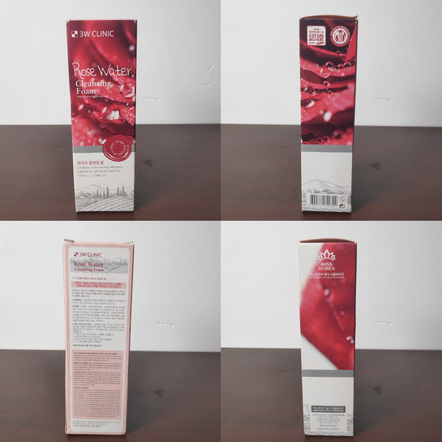 3W Clinic Rose Water Cleansing Foam 100ml