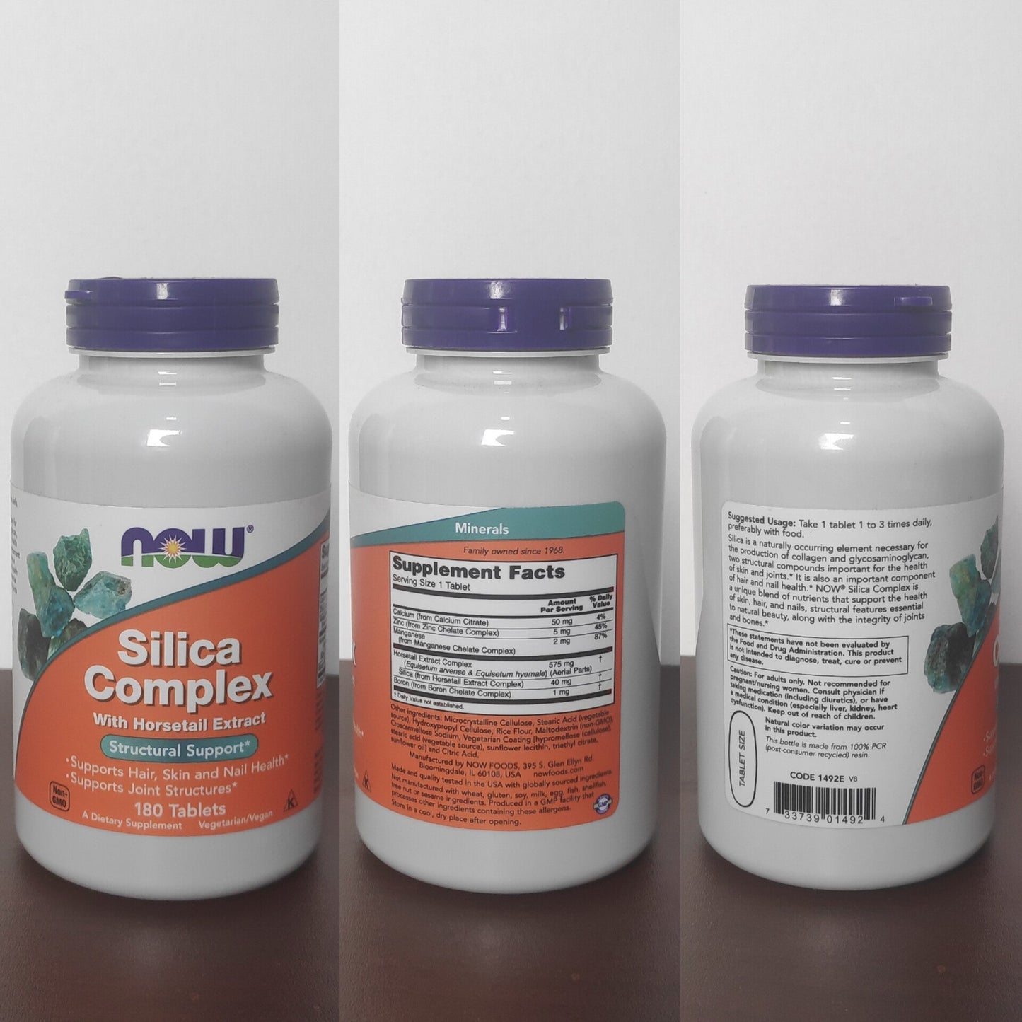 NOW Foods Silica Complex with Horsetail Extract – 180 Tablets
