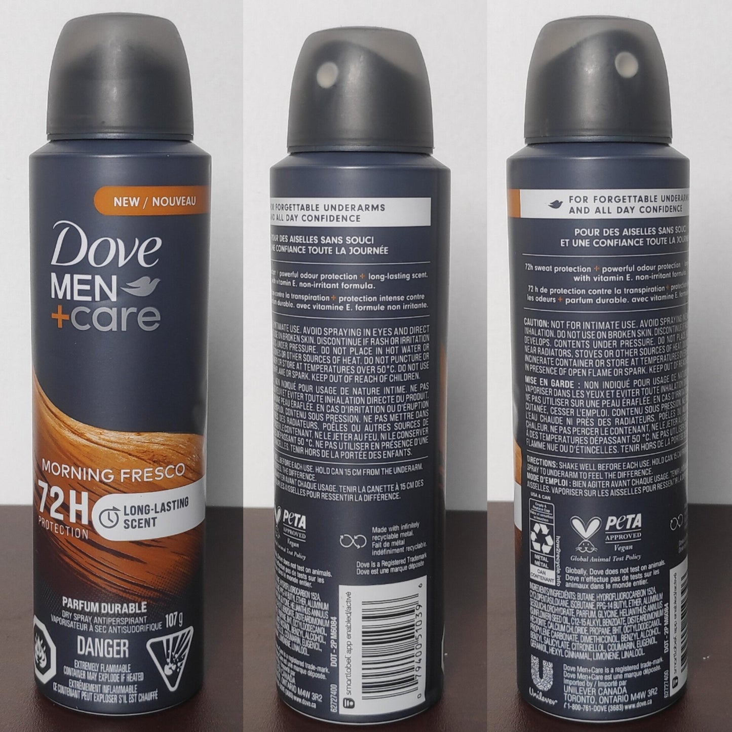 Dove Men+Care Morning Fresco 72H Dry Spray 107g