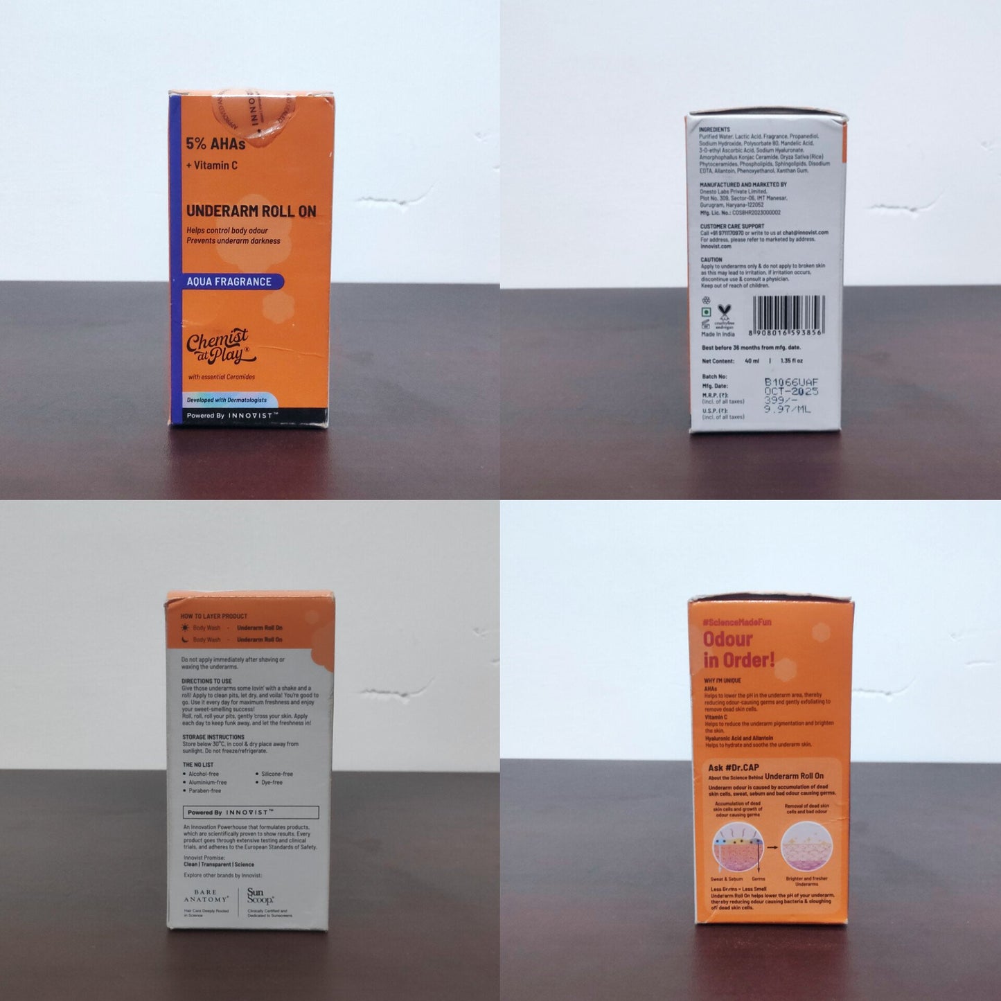 Chemist At Play Aqua Fragrance Underarm Roll-On (40 ml)