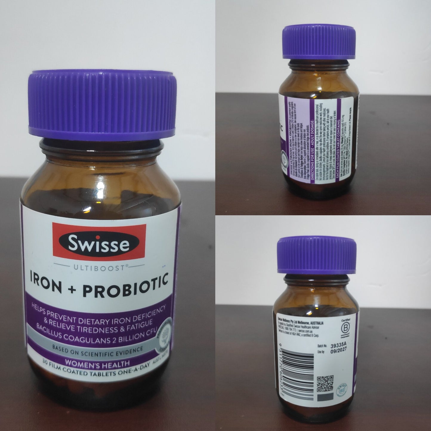 Swisse Ultiboost Iron + Probiotic 30 Tablets