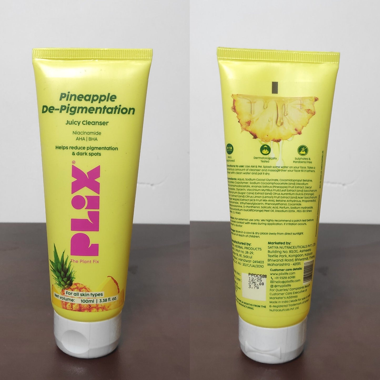 Plix Pineapple De-Pigmentation Juicy Cleanser with Niacinamide 100ml