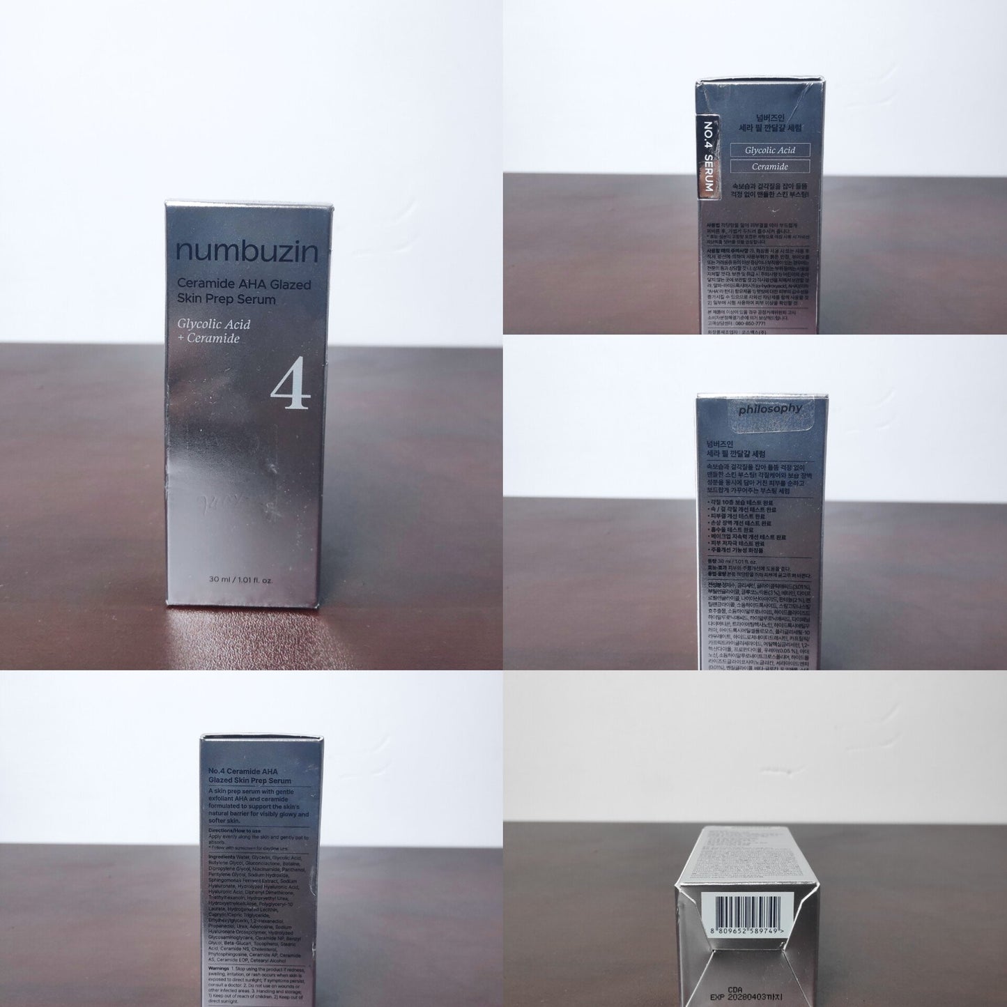 Numbuzin No.4 Ceramide AHA Glazed Skin Prep Serum 30ml