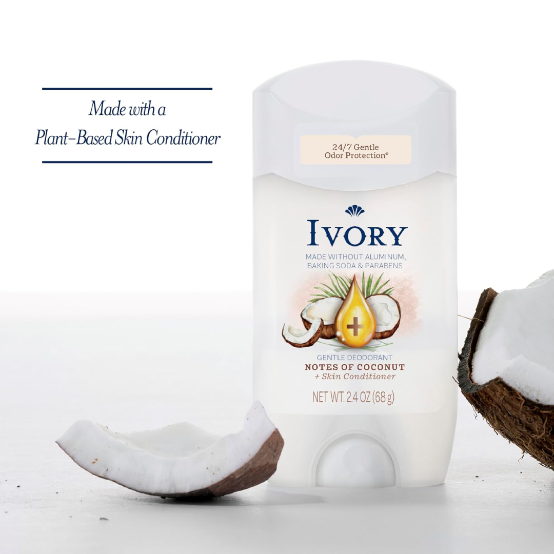 Ivory Aluminum-Free Deodorant – Hint of Coconut 68g